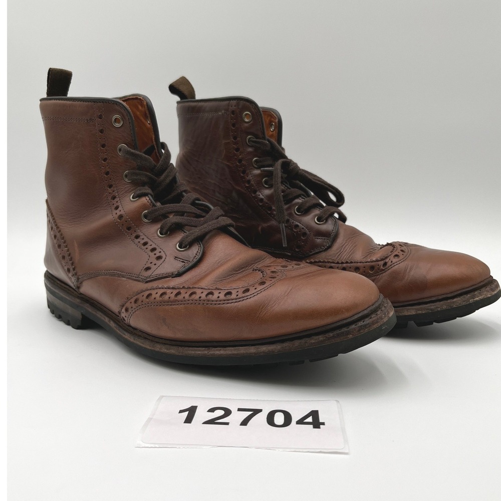 Allen Edmonds Dalton Boots Mens 11.5 D Brown Good Weatherproof Leather Wingtip